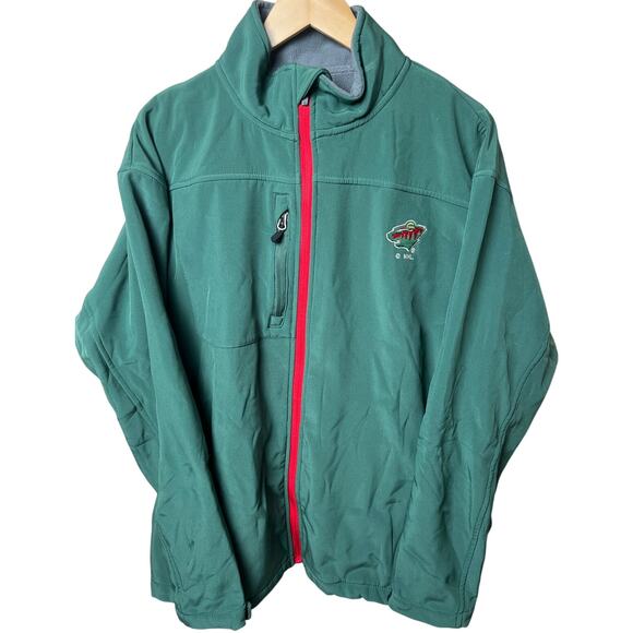 NHL Other - NHL Minnesota Wilds Hockey Green Zip Up Sweater Large |Minor Armpit Split